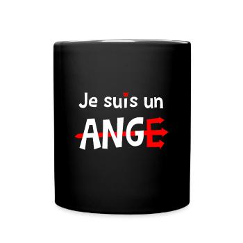 JE SUIS UN ANGE ! - Mug uni - noir - Devant