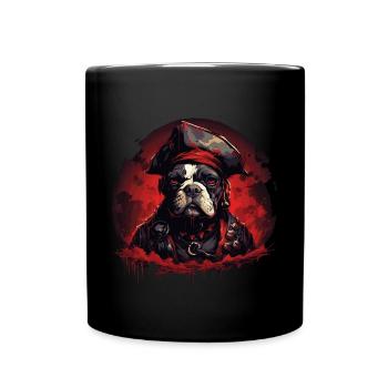 French Bulldog Pirate - Full Colour Mug - black - Front