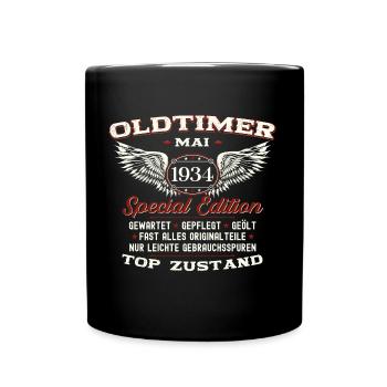 Oldtimer Mai 1934 Jahrgang 1934 Geburtstag 1934 - Tasse einfarbig - Schwarz - Vorne