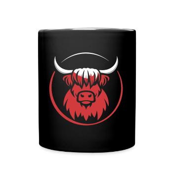 Meine Highlands Rinder ich liebe Highlands - Tasse einfarbig - Schwarz - Vorne