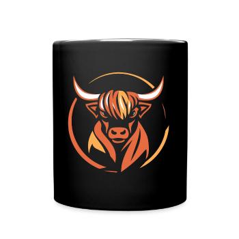 Meine Highlands Rinder ich liebe Highlands - Tasse einfarbig - Schwarz - Vorne