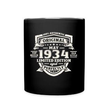 Original Mai 1934 Vintage 1934 Anniversaire 1934 - Mug uni - noir - Devant
