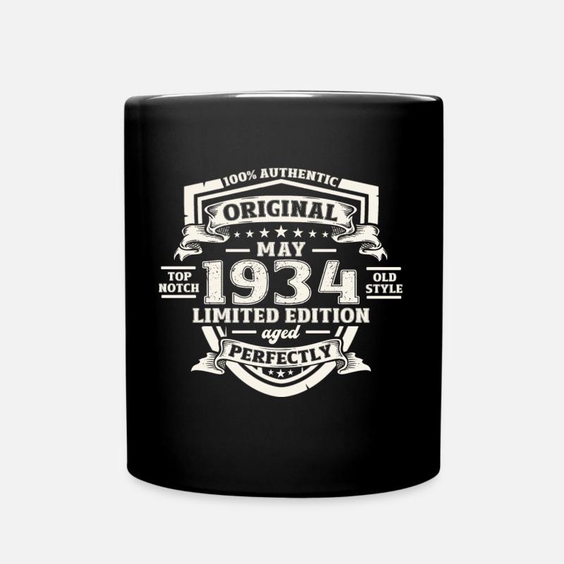 Original Mai 1934 Vintage 1934 Anniversaire 1934 - Mug uni - noir