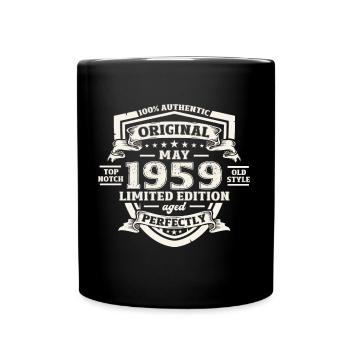 Original 1959 Jahrgang 1959 65. Geburtstag 1959 - Tasse einfarbig - Schwarz - Vorne