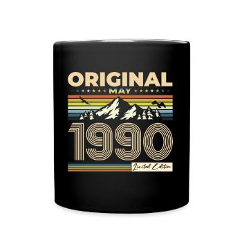 Original 1990 Vintage 1990 34th Birthday 1990 - Full Colour Mug - black - Front