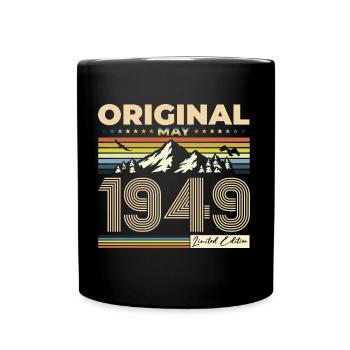 Original Mai 1949 Jahrgang 1949 Geburtstag 1949 - Tasse einfarbig - Schwarz - Vorne