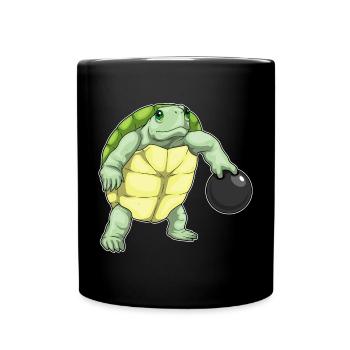 Turtle Bowling Bowling Ball - Full Colour Mug - black - Front