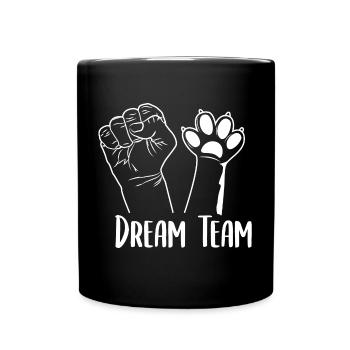 Dream Team - Tasse einfarbig - Schwarz - Vorne