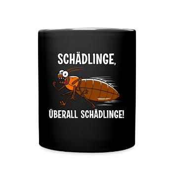 Schädlinge - Tasse einfarbig - Schwarz - Vorne