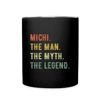 Michael Michi Prénom Abrégé Homme Mythe Légende - Mug uni - noir - Devant