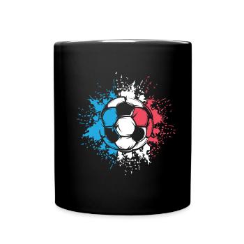 Frankreich Fußball Explosion Fußballer Logo icon - Tasse einfarbig - Schwarz - Vorne