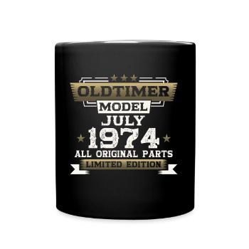 Vintage July 1974 Vintage 1974 50th Birthday 74 - Full Colour Mug - black - Front