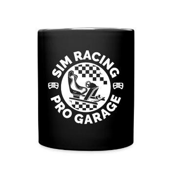 simracing emblem patch sim racer gaming Symbol - Tasse einfarbig - Schwarz - Vorne