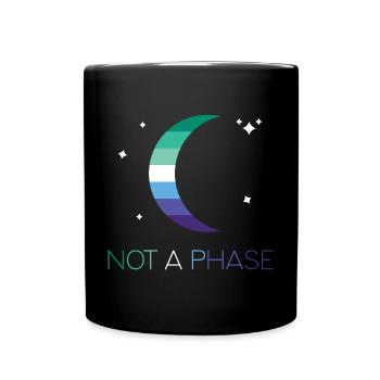 LGBTQ Pride Month - Not a Phase - Gays - Full Colour Mug - black - Front