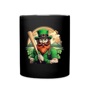 St. Patrick's Day Shamrock Baseball - Full Colour Mug - black - Front