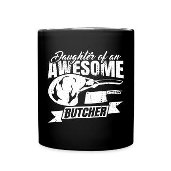 Fille de boucher - Mug uni - noir - Devant