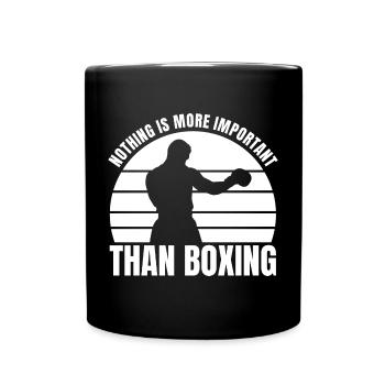 Nothing is as important as boxing - Full Colour Mug - black - Front