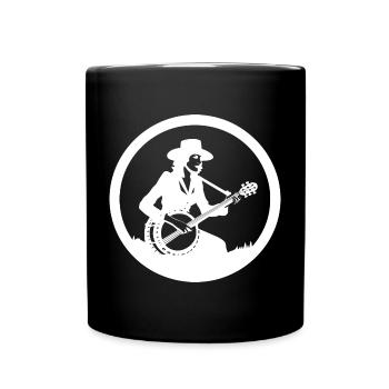 Dessin d’un joueur de banjo - Mug uni - noir - Devant