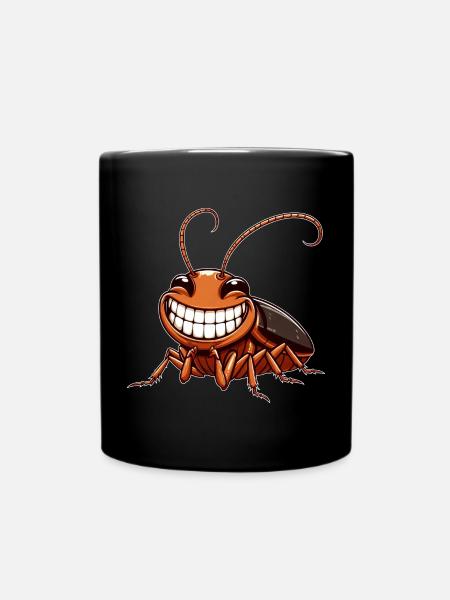 Mignon cafard cafard dessin animé bande dessinée - Mug uni - noir