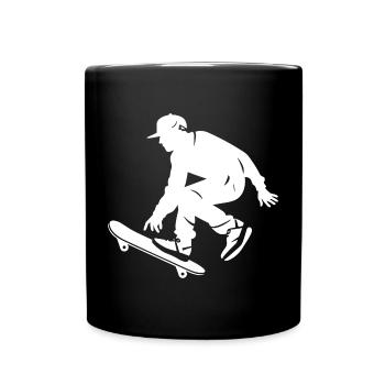 Garçon de planche à roulettes - Mug uni - noir - Devant