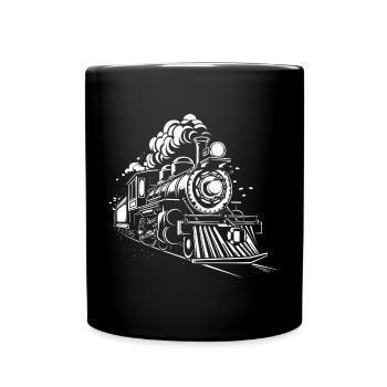 Steam locomotive - Full Colour Mug - black - Front