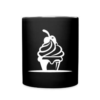Speiseeis Grafik - Tasse einfarbig - Schwarz - Vorne