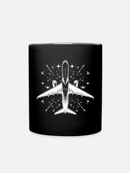 airplane - Full Colour Mug - black