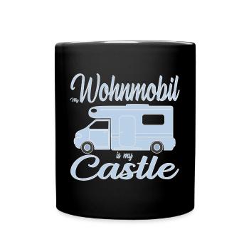 Wohnmobildseign für Abenteurer - Tasse einfarbig - Schwarz - Vorne