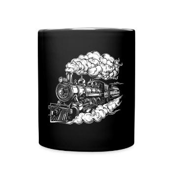 Steam Locomotive Graphics - Full Colour Mug - black - Front