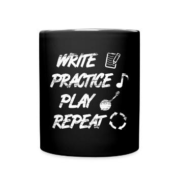Funny banjo saying - Full Colour Mug - black - Front
