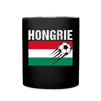 Ungarn Flagge Ungarisches Fußball Geschenk - Tasse einfarbig - Schwarz - Vorne