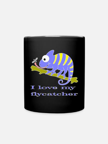 Chamaeleon tier - Tasse einfarbig - Schwarz