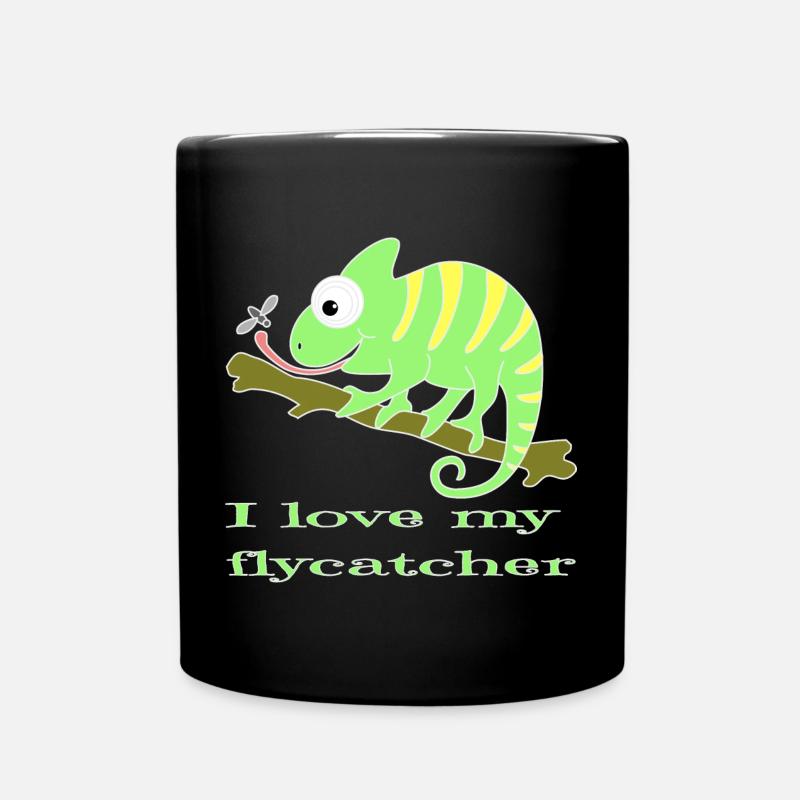 Chamaeleon tier - Tasse einfarbig - Schwarz