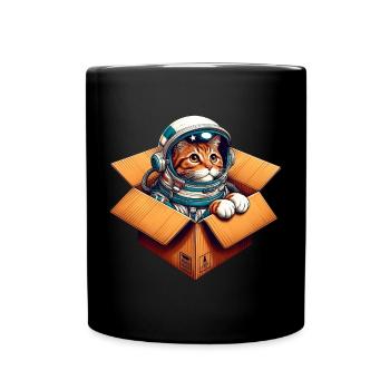 Astronaut Cat - Full Colour Mug - black - Front