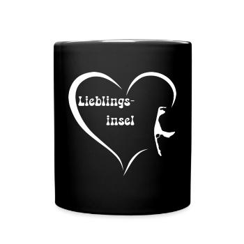 Lieblingsinsel Sylt - Tasse einfarbig - Schwarz - Vorne