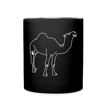 Dromedar lineart - Tasse einfarbig - Schwarz - Vorne