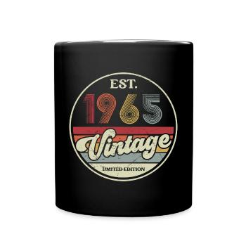 60th Birthday 60 Years Born 1965 Man Woman - Full Colour Mug - black - Front