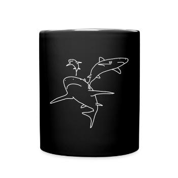Haie - Tasse einfarbig - Schwarz - Vorne