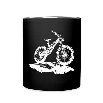 Mountain bikers - Full Colour Mug - black - Front