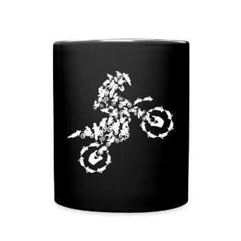 Motocross Silhouette - Full Colour Mug - black - Front