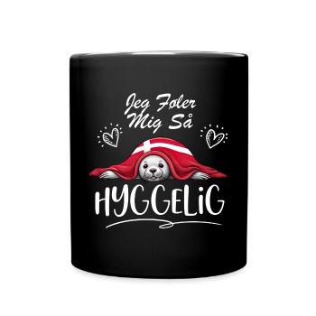 Jeg føler mig så hyggelig -w - Full Colour Mug - black - Front