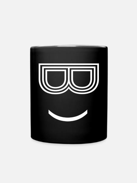 Dessin de visage cool - Mug uni - noir