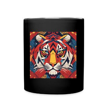 Bright Tiger - Full Colour Mug - black - Front