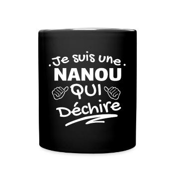 Humor Nanou Qui Décpouce T-Shirt - Tasse einfarbig - Schwarz - Vorne