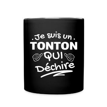 Je suis un Tonton Qui Déchire - Mug uni - noir - Devant