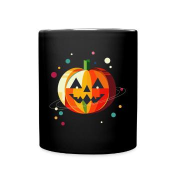 citrouille magique d’Halloween aux couleurs vives - Mug uni - noir - Devant