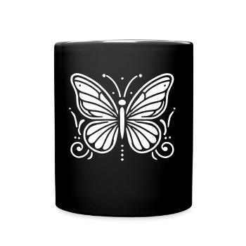 Papillon - Mug uni - noir - Devant