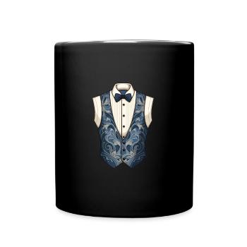 Suit Waiter Opera Vest - Full Colour Mug - black - Front