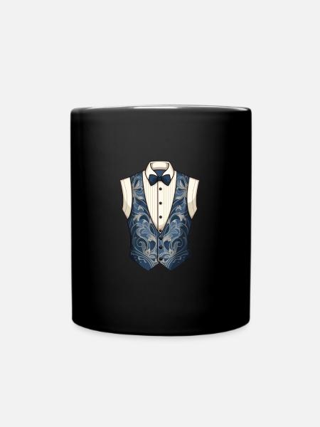 Suit Waiter Opera Vest - Full Colour Mug - black