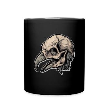 Vulture Head Skeleton - Full Colour Mug - black - Front